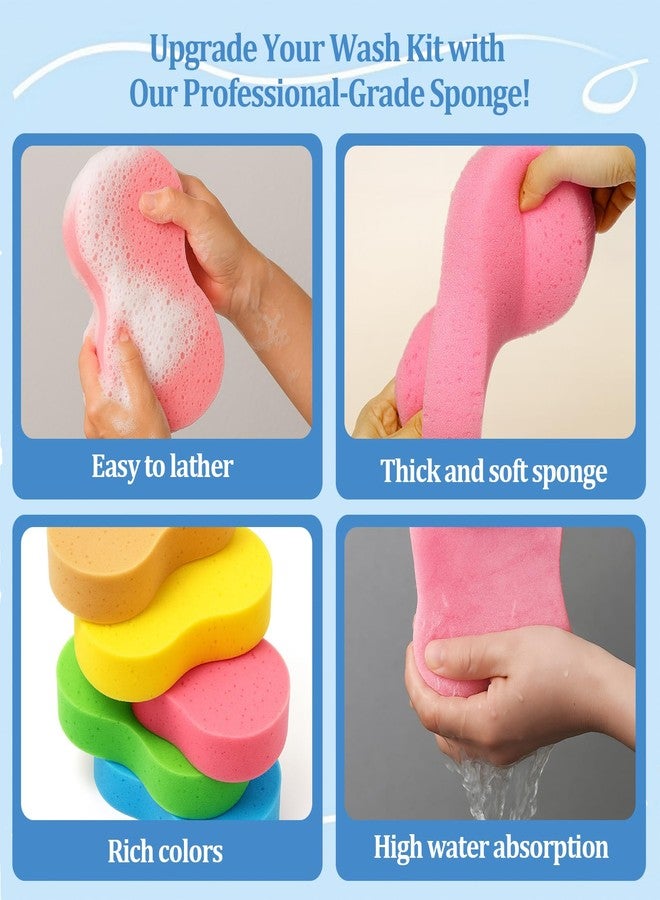smrtcol 5 Pack Large Car Wash Sponges Non-Scratch Sponges for Auto, Truck, RV, Boat Cleaning Thick Foam for Kitchen, Bathroom, Household (Large) - Image 3